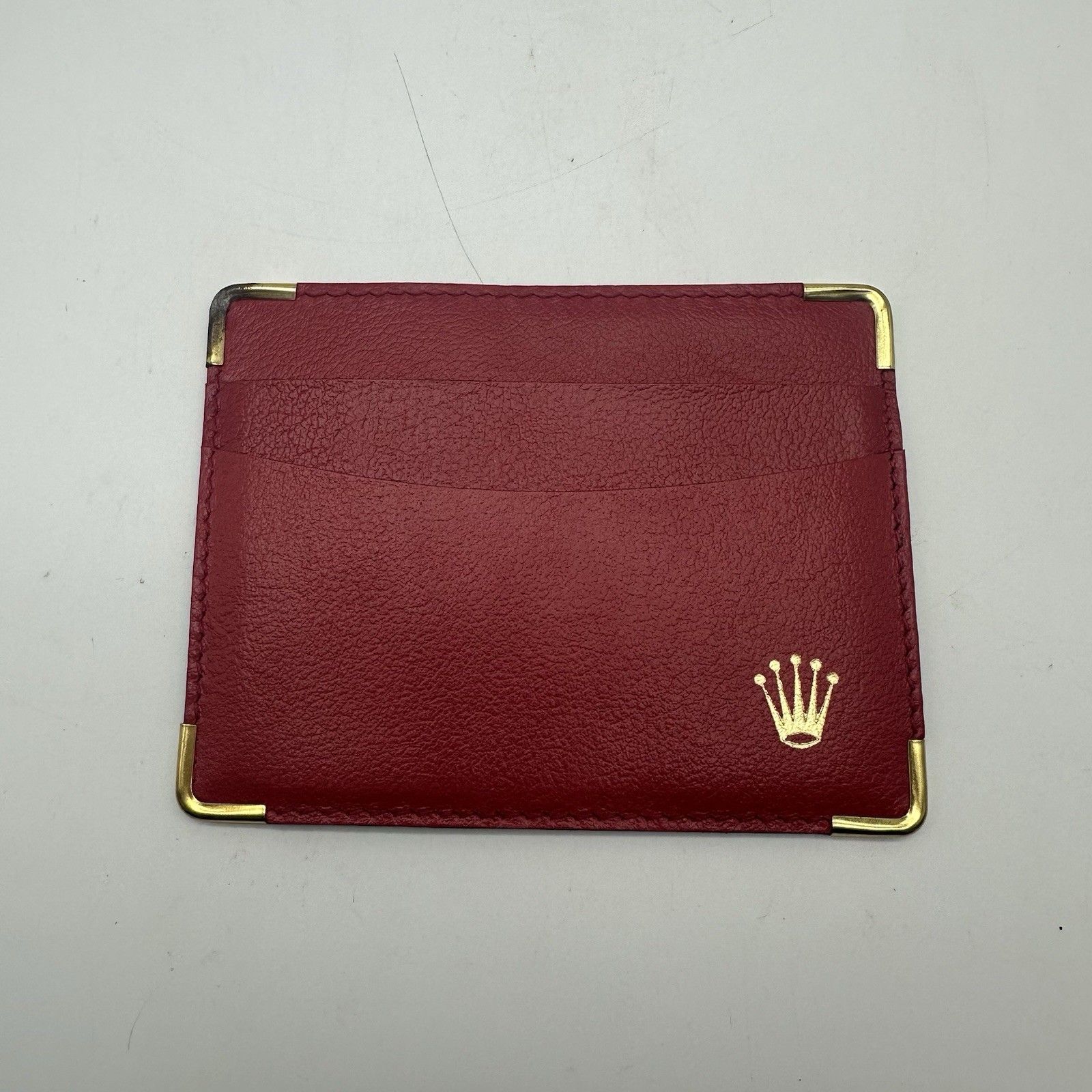 Genuine Vintage Rolex Red Leather Card Holder 01016005